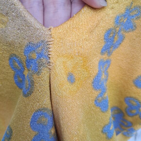 Vintage 50s Jantzen One Piece Swim Suit S M 10 Floral Maillot Mod Pin Up Gold - Picture 8 of 10